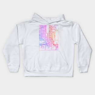 Lagos, Nigeria City Map Typography - Colorful Kids Hoodie